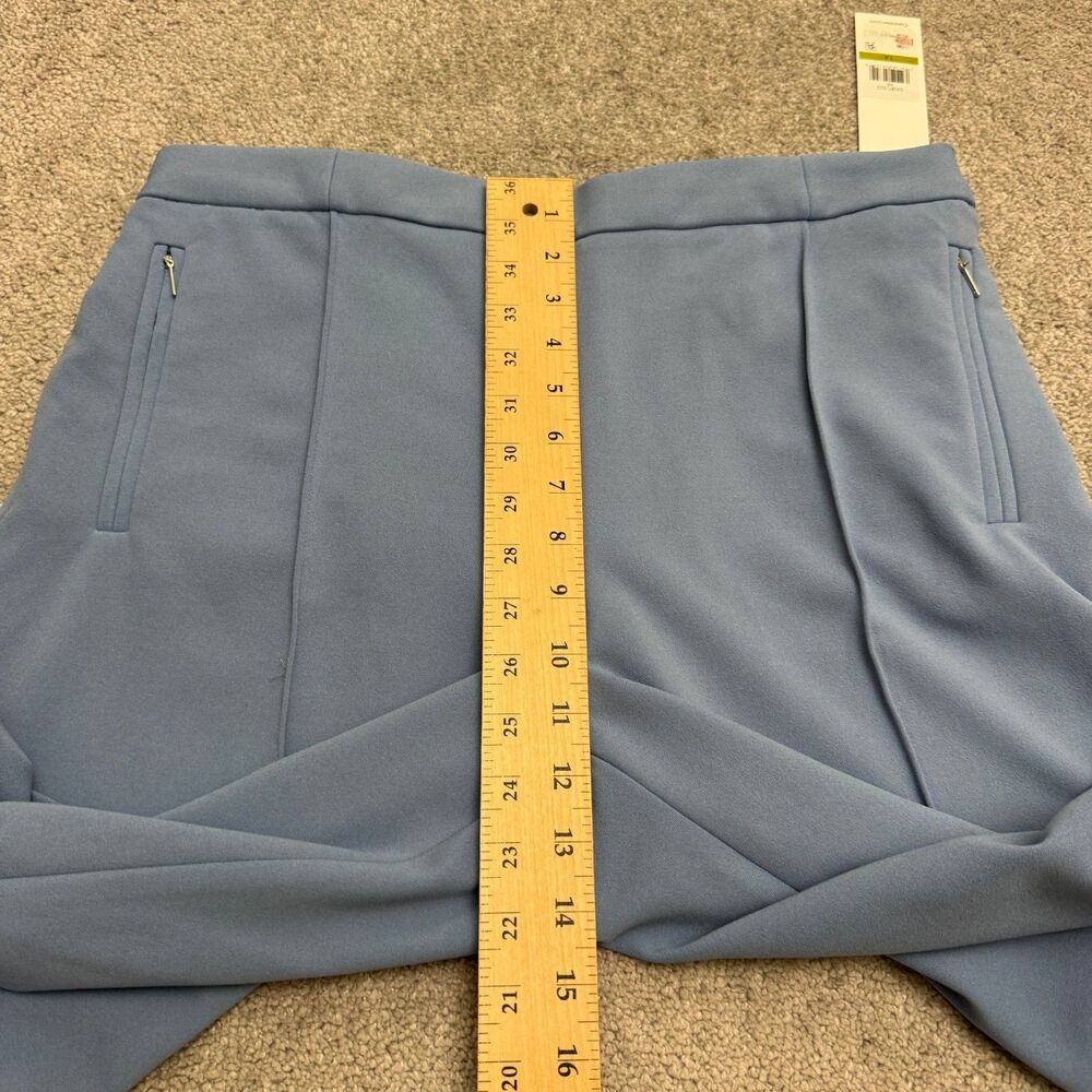 Calvin Klein Slim Leg Ankle Length Trouser Dress Pants Womens 14 Blue Infinite - Picture 14 of 16